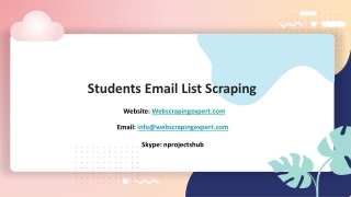 Students Email List Scraping