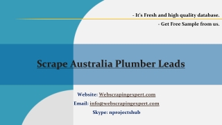 Scrape Australia Plumber Leads