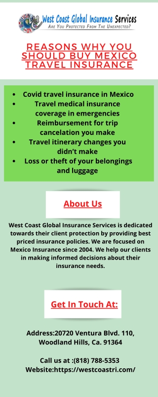 Reasons Why You Should Buy Mexico Travel Insurance