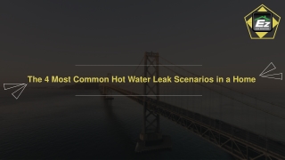 The 4 Most Common Hot Water Leak Scenarios in a Home