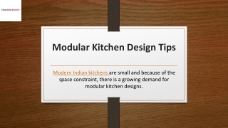 Modular Kitchen Design Tips