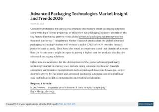 Advanced Packaging Technologies Market Insight and Trends 2026