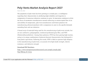 Poly-Vents Market Analysis Report 2027