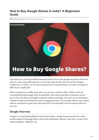 fxreviews.best-How to Buy Google Shares In India A Beginners Guide