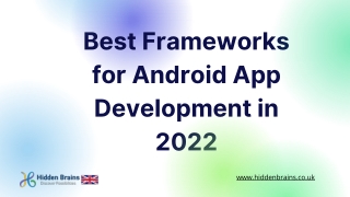 Best Frameworks for Android App Development in 2022