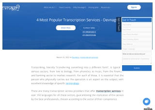 4 Most Popular Transcription Services