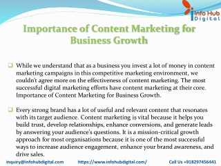 Importance of Content Marketing for Business GrowthPDF