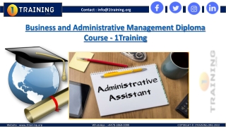 Diploma Course in Business and Administrative Management at 1Training