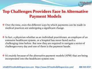 Top Challenges Providers Face In Alternative Payment ModelsPDF