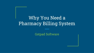 Why You Need a Pharmacy Billing System