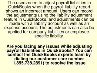 Adjust payroll liabilities in QuickBooks