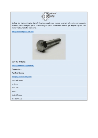 Antique Gas Engines for Sale  Flywheel-supply.com