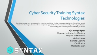 Cyber Security Training and Job Placement