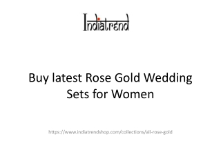 Rose Gold Wedding Sets for Women