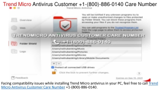Trend Micro Antivirus Customer  1-(800)-886-0140 Service Number
