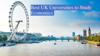 Best UK Universities to Study Economics