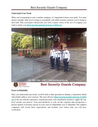 Best Security Guards Company