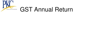 PKC India  - GST Annual Return Services in Chennai