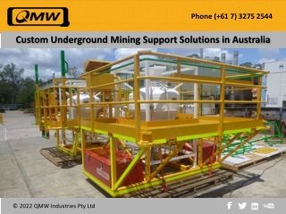 Custom Underground Mining Support Solutions in Australia