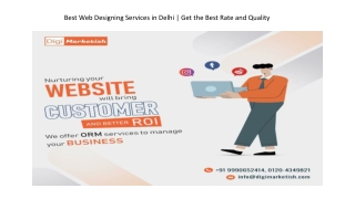 Get the Best Web Designing Services in Delhi