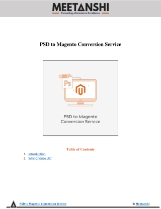 PSD to Magento Conversion Service