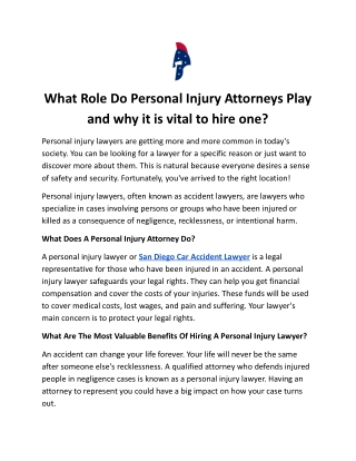What Role Do Personal Injury Attorneys Play and why it is vital to hire one_.docx