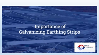 Importance of Galvanizing of Earthing Strips