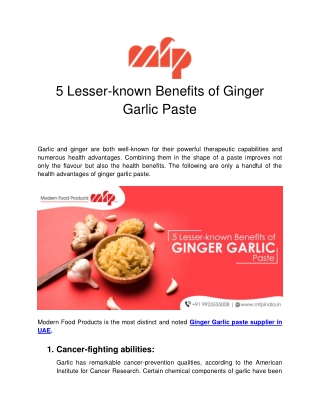 5 Lesser-known Benefits of Ginger Garlic Paste