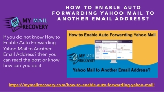 How to Enable Auto Forwarding Yahoo Mail to Another Email Address