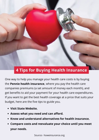 4 Tips for Buying Health Insurance