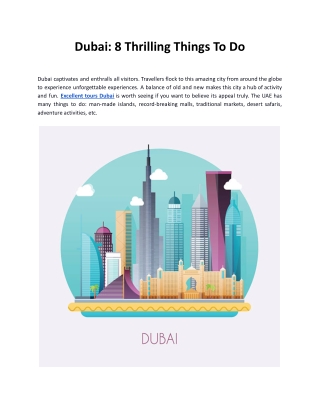 Dubai_ 8 Thrilling Things To Do