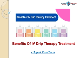 Benefits Of IV Drip Therapy Treatment