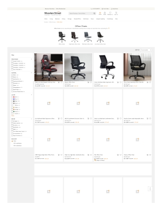 Buy office chairs online at affordable price - Wooden Street