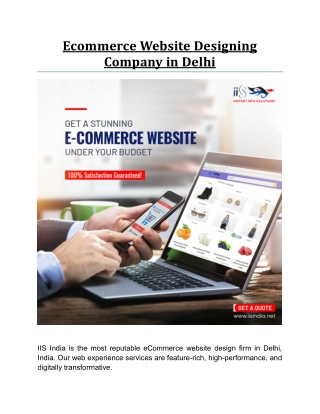 Ecommerce Website Designing Company in Delhi