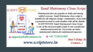 Best Tamil Matrimony Clone System - SCRIPTSTORE.IN