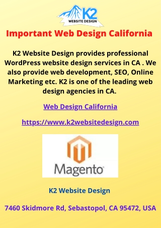 Important Web Design California