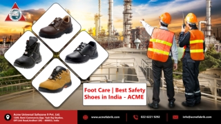 Foot Care - Best Safety Shoes in India - ACME