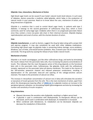 Glipizide Uses, Interactions, Mechanism of Action