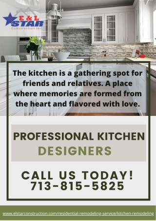 Professional Kitchen Designers | E & L Star Construction