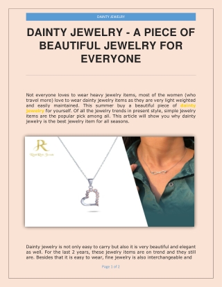 DAINTY JEWELRY