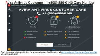 Avira Antivirus Customer  1-(800)-886-0140 Service Number