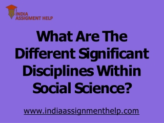 Best Social Science Assignment Help in India by Expert