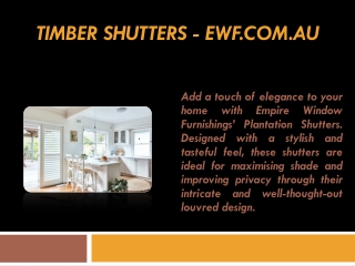 Timber Shutters - ewf.com.au