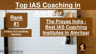 Best IAS Coaching in Amritsar