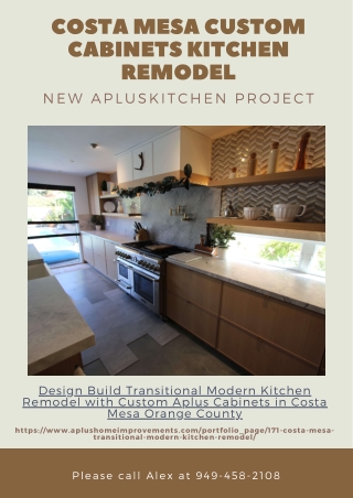 Costa Mesa Custom Cabinets Kitchen Remodel