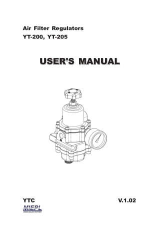 ROTORK YTC YT-200, ROTORK YTC YT-205 AIR FILTER REGULATOR User Manual - PPT