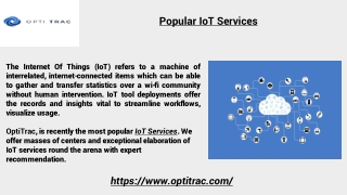 Popular IoT Services