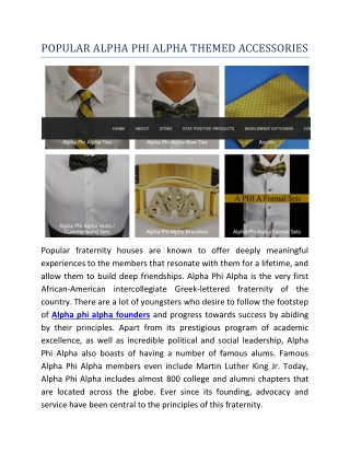 Popular Alpha Phi Alpha themed accessories