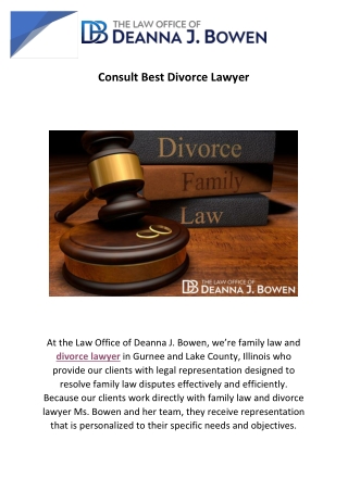 Consult Best Divorce Lawyer