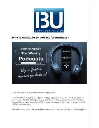 Why is Gratitude Important for Business